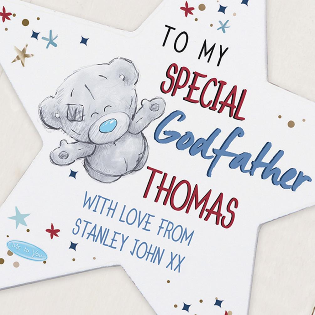 Personalised Me to You Godfather Wooden Star Decoration Extra Image 2